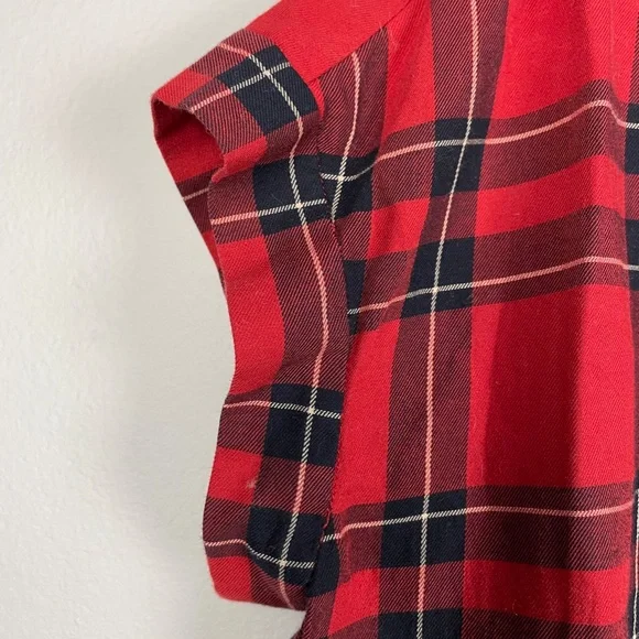 Madewell Central Shirt in Dahl Plaid Red XS - Picture 9 of 14